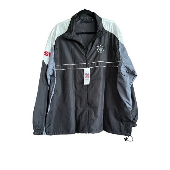 Men's , Women's, Unisex Raiders Black Windbreaker Jacket, XL Extra Large - Picture 1 of 10